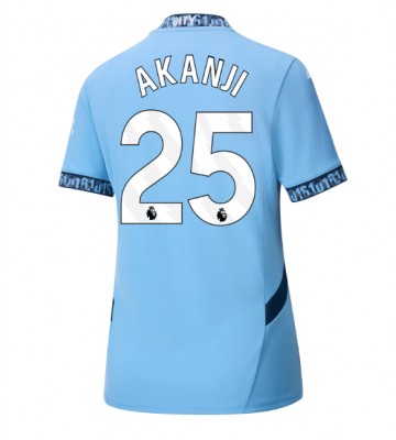 Manchester City Manuel Akanji #25 Primera Equipación Mujer 2024-25 Manga Corta